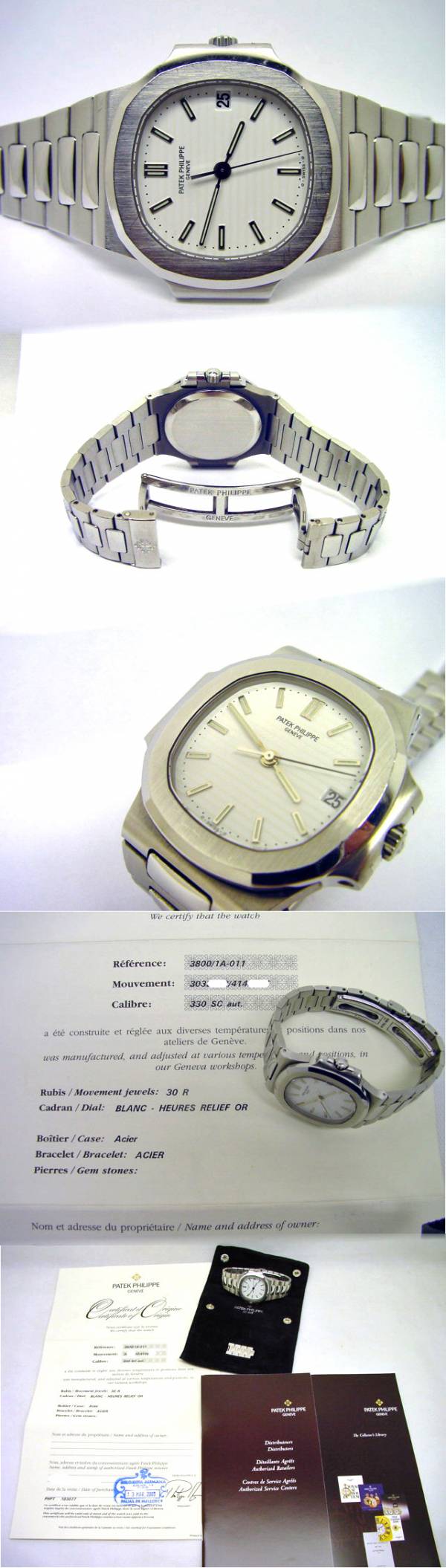 Patek Philippe NAUTILUS 3800|1A-011 WHITE DIAL